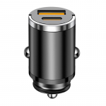 Automobilinis įkroviklis Aliuminio lydinys PD30W Mini traukimo žiedas 100W Automobilinis įkroviklis Cigarečių degiklis PD30W+OC3.0 juoda