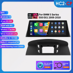 Hizpo 2din Android automobilio radijas Multimedijos vaizdo grotuvas BMW 5 serijai E60 E61 E63 E64 3 serijai E90 E91 E92 E93 Stereo GPS Carplay 4G RDS GPS Stereo DVR HC2 2G 32G AI