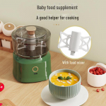 Belaidis daugiafunkcis virtuvės malūnėlis: Elektrinis česnakų smulkintuvas ir kūdikių maisto smulkintuvas Medium - Rechargeable [Double Click] No Plating tamsiai žalia spalva