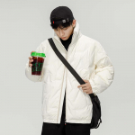 Žieminė stora plius dydžio laisvalaikio vyri&scaron;ka pūkinė striukė, žieminė stora plius aksominė vyri&scaron;ka pūkinė striukė 8XL balta