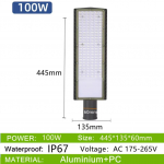 LED AC175-265V Auk&scaron;tos kokybės aliuminio lauko gatvės &scaron;viestuvas 6000K Sieninis ap&scaron;vietimas Gatvės Sodo Sieniniai &scaron;viestuvai IP67 Vandeniui atsparus 50W 100W 150W 100W white