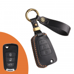 Crazy Horse odos automobilio raktų dėklas Seahorse Key Fold raktams, pagamintas i&scaron; natūralios karvės odos juoda