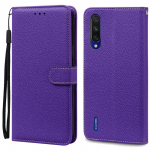 Mi A3 dėklas Xiaomi Mi A3 piniginės odinis atverčiamas dėklas Xiaomi Mi A3 A 3 MiA3 telefono dėklas Xiaomi A3 dėklas odinis Funda Coque Xiaomi Mi A3 (2019) tamsiai violetine spalva
