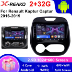 2 Din Android 12 Renault Kaptur Captur 2016-2019 automagnetola Multimedijos grotuvas CarPlay Auto Stereo Pagrindinis blokas Audio Navigacija 4 core 2GB+32GB CP