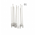 10 vnt Fashion Hiking Tool Vielinis raktų pakabukas Kabelis Raktų pakabukas nerūdijančio plieno 10/15/20 cm 1.5mm*100mm