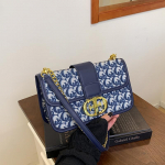 Naujas madingas ni&scaron;inis dizainas populiarios kontrastingos spalvos Montaigne krep&scaron;ys per petį crossbody madingas moteri&scaron;kas krep&scaron;ys mėlyna