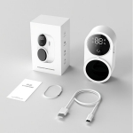 I&scaron;manus dantų &scaron;epetėlio dezinfektorius su oro džiovintuvu, LED ekranu, maitinamas USB, tvirtinamas prie sienos, dantų prietaisas, 24 val. automatinis veikimas balta