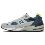 New Balance 991 Pagaminta Anglijoje Pacific Majolica Mėlyni Vyri&scaron;ki Sportbačiai Pilki Micro-Chip M991PSG 42.5