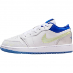 Jordan 1 Low Dangus nėra riba (GS) Vaikų sportbačiai Balti Varsity-Mėlyni Neono Žali HJ9955-100 40
