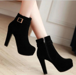 Madingi auk&scaron;takulniai moteri&scaron;ki ankle boots su rai&scaron;teliais rudens žiemos platforminiai moteri&scaron;ki batai didelio dydžio madingi batai baltos juodos rudos spalvos 34 juoda