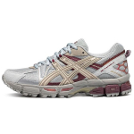 Asics Gel-Kahana 8 Funkcionalus audinys Sintetinė oda Patvarūs žemi Atsitiktiniai takų bėgimo batai Moteri&scaron;kas sportbačio modelis Pilka Raudona 1012A978-023 39.5