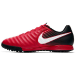 Nike TiempoX Ligera 6 Apvalus pir&scaron;tas Suvarstomi TF (Guminiai smeigės) Neslystantys Patvarūs Futbolo Batai Vyri&scaron;ki Kedai Raudoni Juodi 897766-616 41