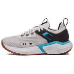 Under Armour Project Rock Johnson 5 Neslystantys Patvarūs Žemi Treniruočių Batai Moteri&scaron;kas Sportbačio Modelis Pilkai Mėlynas 3025436-101 35.5