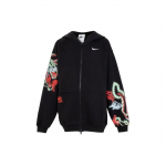 Nike striukė su siuvinėtu ra&scaron;tu, Fleece, laisvalaikio, su užtrauktuku, su gobtuvu, vaikams, juoda FZ6562010 XL