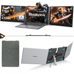 Blackview DCM6 14 colių dvigubo ekrano monitorius Ne&scaron;iojamojo kompiuterio ekrano plėtiklis USB-C FHD 1080P ne&scaron;iojamas monitorius IPS 60Hz i&scaron;orinis monitorius only monitor juoda