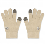 SNOOZY Bi&scaron;onas Frizas Siuvinėti Vilnoniai Mezgimo Pir&scaron;tinės Kreminės Smėlio spalvos FREE