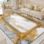 Prabangaus stiliaus svetainė Didelio ploto kilimėlis Namų kambario dekoras Grindų kilimėliai Poilsio sofa Kava Neslystantis kilimas Miegamasis Rūbinė Skalbiama 60*90cm