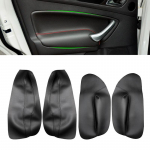 Mink&scaron;tos odos durų panelės apdangalas, lipdukas, apdailos elementas, Ford Mondeo 2007 2008 2009 2010 2011 2012 m. interjero durų porankio panelės odos apdanga Front Black-red