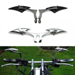 M8 M10 motociklo galinio vaizdo veidrodžiai, skirti Harley Dyna Electra Glide Road Glide Sportster 883 1200 Softail galinio vaizdo &scaron;oninis Black with M8 M10