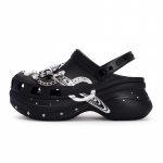 Crocs Bae Clog REGO De&scaron;rainis Pamestas Saturnas Patogūs ir Universalūs Skylėti Batai Moteri&scaron;ki Juodi Sidabriniai 34-35