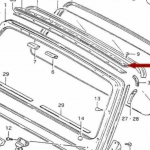 Suzuki Samurai 80-95 priekinio stiklo apmu&scaron;alai, sujungimui su mink&scaron;tu stogu ir priekinio stiklo rėmu