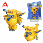 Super Wings Mini Dizzy Transformuojantis Robotas į Lėktuvą 3 Žingsniais 2 Colių Deformuojamos Veiksmo Figūrėlės 2 Režimai Transformuojamas Vaikų Žaislas yellow