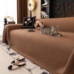 Vandeniui atsparus Teddy vilnos dulkių nepraleidžiantis sofos užvalkalas - apsauga nuo draskymo, vientisas pagalvėlių apsaugas 180*130 Single Chair