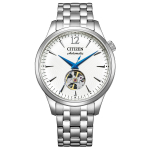 CITIZEN Collection NH9131-73A Automatinis laikrodis su atviru mechanizmu Baltas ciferblatas Nerūdijančio plieno Vyri&scaron;kas balta