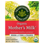 Traditional Medicinals, Ekologi&scaron;ka Motinos Pienas&reg;, su originaliu pankoliu ir ožrage, be kofeino, 32 arbatos pakeliai, 1,98 oz (56 g)