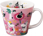 Yamaka Shoten MOOMIN Didelis 10 x Gimtadienio Pagaminta 4 Sezonai Puodelis, 340ml, Skersmuo Apie. 9cm, Pavasaris, Dovana, Prekės, Indai, Japonija, Rožinė, MM9601-11 rožinė
