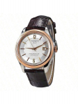 Tissot automati&scaron;kai prisukamas vyri&scaron;kas laikrodis su baltu ciferblatu, datos rodikliu, natūralios odos apyranke, mi&scaron;riais žymekliais, klasikiniu dizainu &ndash; eleganti&scaron;kas T108.408.26.037.00 balta