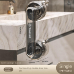 Nauja vandeniui atspari vakuuminė durų rankena, neslystanti, daugkartinio naudojimo, stumdomų durų rankena, nuimama vonios kambario, spintos durų rankena pilka