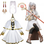 Frieren Cosplay Kostiumas ir Perukas Rinkinys Helovino Kostiumas [Agtop] - (Frieren, L) [Prekė] juoda
