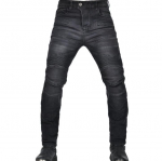 VOLERO+VOLERO+Motociklo džinsai Vyri&scaron;ki+Retro motociklų laisvalaikiui elastingos auk&scaron;to juosmens Slim Fit dviratininkų kelnės M juoda