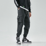 Vyri&scaron;ki bėgikai Cargo džinsinės kelnės Baggy Harem japoni&scaron;ka gatvės apranga Styke vyri&scaron;ka kulk&scaron;nis Harajuku laisvalaikio hip-hop džinsai kelnės Vyrai L juoda