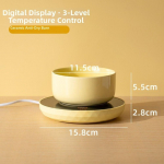 Keraminis &scaron;ildomas gyvūnų vandens dubenėlis, i&scaron;manus, reguliuojamos temperatūros, animacinis, savaime &scaron;ildomas, skaitmeninis ekranas, daugiafunkcis