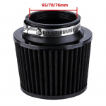Universalus Didelio Srauto &Scaron;alto Oro Įsiurbimo Filtras 63/70/76mm Automobilio Oro Filtrai Įsiurbimo Rinkinys Lenktynių Sportinis Tinklelio Filtras Kūgis Automobilio Aksesuaras 63mm(brings adapter)