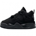 Jordan Air Jordan 4 vidutinio auk&scaron;čio vaiki&scaron;ki batai Juodi Kūdikiams ir Mažiems Vaikams IB4387-010 26