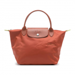 Longchamp Le Pliage Mažas rankinis krep&scaron;ys su sidabriniais metaliniais užsegimais Moteri&scaron;ki rankiniai krep&scaron;iai Ruda L1621919404 Shopping Bag Set(Basic Set+Shopping Bag)