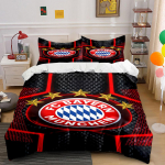FC Bayern M&uuml;nchen logotipas. Patalynės komplektai Antklodžių užvalkalų komplektai Antklodžių užvalkalai Pagalvės užvalkalai(1 * Antklodės užvalkalas 2 * Pagalvių užvalkalai be antklodės įdaro) 135x200cm