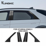 Interjero lipdukų rinkinys Hyundai IONIQ 5 2022 2023 Anglies pluo&scaron;to stiliaus apsauginė plėvelė Red Forged Print / With tools raudona