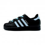 Adidas Originals Superstar 2 žemi krep&scaron;inio/riedlenčių batai moteri&scaron;ki Juodi Mėlyni JI0079( team927-) 40 black