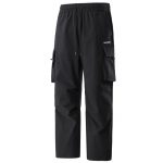 Didelio dydžio 4XL-10XL rudens laisvo stiliaus juodos kargo kelnės vyrams drabužiai neper&scaron;lampamos kasdienės elastinio juosmens ilgos kelnės 9XL(125kg-135kg) black