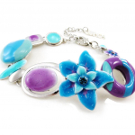 NOA [I9927] - Bracelet Cr&eacute;ateur 'Vahin&eacute;' bleu violet