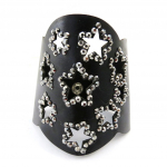 Les Tr&eacute;sors De Lily [J1721] - Bracelet Cr&eacute;ateur 'Etoiles' gris noir juoda