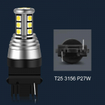 1vnt 1400LM T20 LED lemputė 7440 7443 W21W WY21W W21/5W LED T25 3157 3156 P27/7W P27W automobilio signalinė lemputė atbulinės eigos stovėjimo lempa 12V 3157 T25 P27/7W geltona