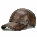 NORTHWOOD natūralios odos žieminės kepuraitės Reguliuojamos vyri&scaron;kos beisbolo kepuraitės i&scaron; karvės odos tikros odos kepurės Snapback 55-60 cm ruda