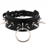 Nauja Goth Punk Spike Rivet Choker apykaklė moterims Steampunk Pentagram Kaklo papuo&scaron;alas Emo Kaklo dirželis Cosplay Chocker Gothic Priedai