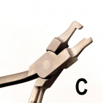 Dantų laboratorijos karūnėlės gofravimo kontūravimas Johson Plier Metalinės karūnėlės žnyplės Odontologo įrankių instrumentas 1 piece C