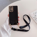 Crossbody Lanyard padengtas telefono dėklas, skirtas samsung S22 Ultra 5G Candy Color Mink&scaron;tas silikonas, atsparus smūgiams, galinis dangtelis, skirtas Galaxy S21 Plus S20 FE S21 Ultra